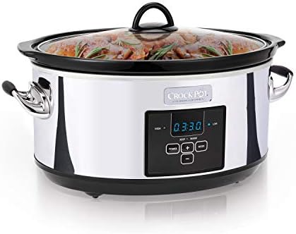 Crock-Pot 7 Quart Programmable Slow Cooker – Polished Platinum B23C B33B