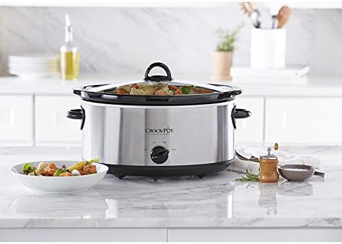 Crock-Pot 7 Quart Oval Manual Slow Cooker – Stainless Steel B29C