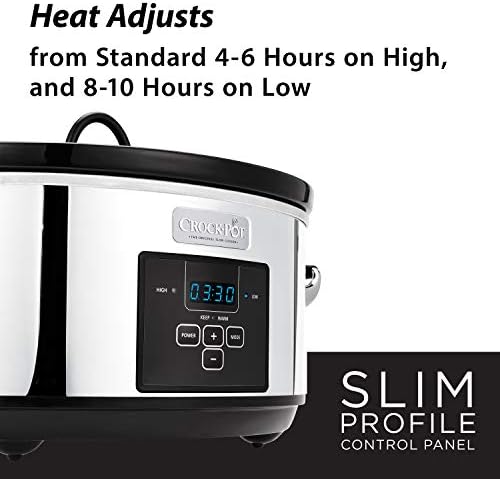 Crock-Pot 7 Quart Programmable Slow Cooker – Polished Platinum B23C B33B