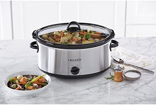 Crock-Pot 7 Quart Oval Manual Slow Cooker – Stainless Steel B29C
