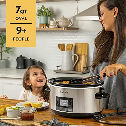 Crock-Pot 7 Quart Portable Programmable Slow Cooker with Timer B27T