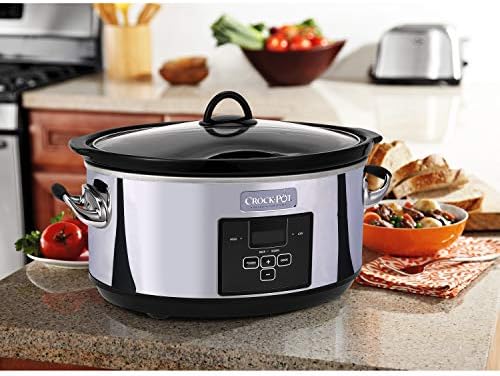 Crock-Pot 7 Quart Programmable Slow Cooker – Polished Platinum B23C B33B