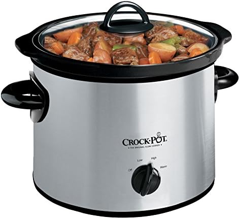 Crock-Pot 3 Quart Manual Slow Cooker – Silver B24M